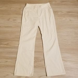 White corduroy pants